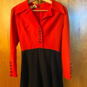Vintage Red & Black Dress